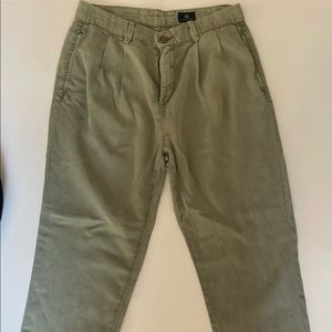 AG relaxed cotton pants.  Size 25 Olive.  Excellent condition Never worn